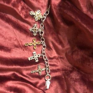 NWT silver and citron stone toggle bracelet